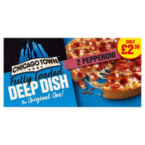Chicago Town 2 Deep Dish Pepperoni Mini Pizzas 2x155g